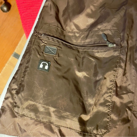 Salomon XS/P Women's Light Brown/grey fur Hooded Puffer Jacket, down - Picture 9 of 15